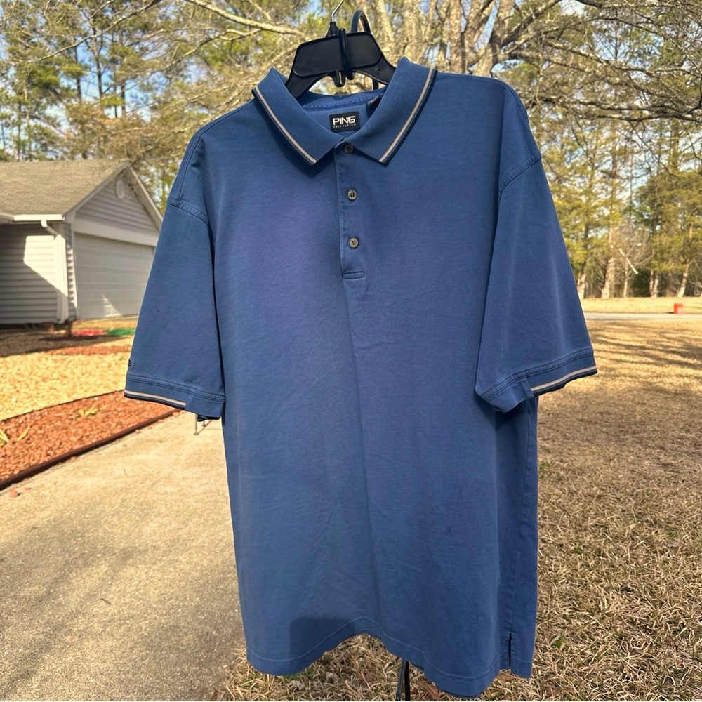Ping Golf shirt sportswear Men’s XL Blue with white and black accent